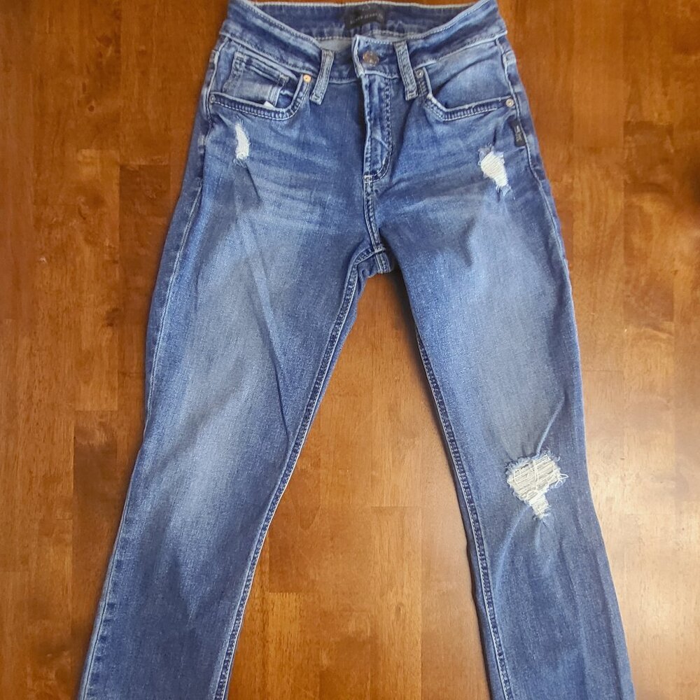 Silver ~ Sz W25  L29 ~ Boyfriend ~ Mid Rise Jeans ~ Excellent Condition